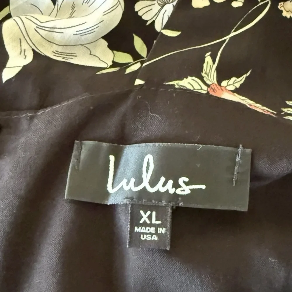NWT Lulu's Black Floral Maxi Dress - Picture 6 of 8